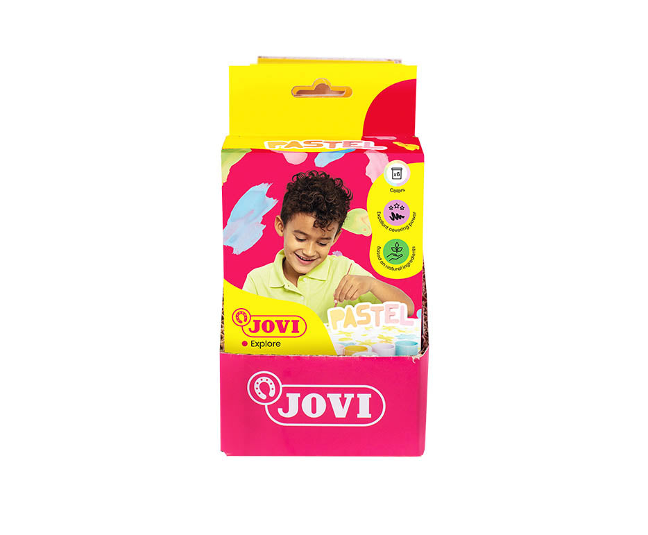 Culori tempera pastelate JOVI Premium 6 x 35 ml cu pensulă