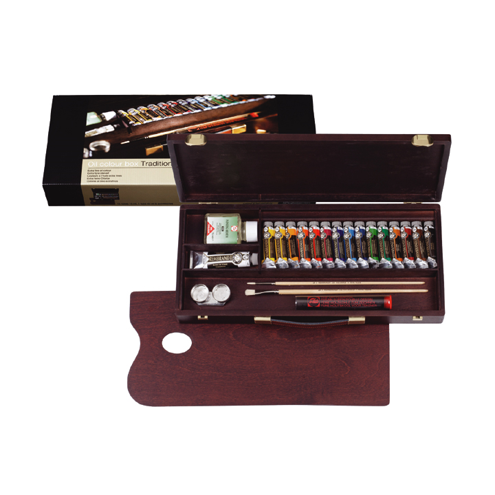 culori ulei rembrandt box traditional 15x15ml 1x40ml accesorii ro rtl01840004