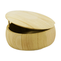 Cutie din lemn cu capac rotunjit Pentart 13 x 13 x 4,5 cm