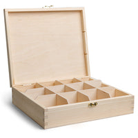 cutie din lemn pentru ceai 12 compartimente ro mxh376