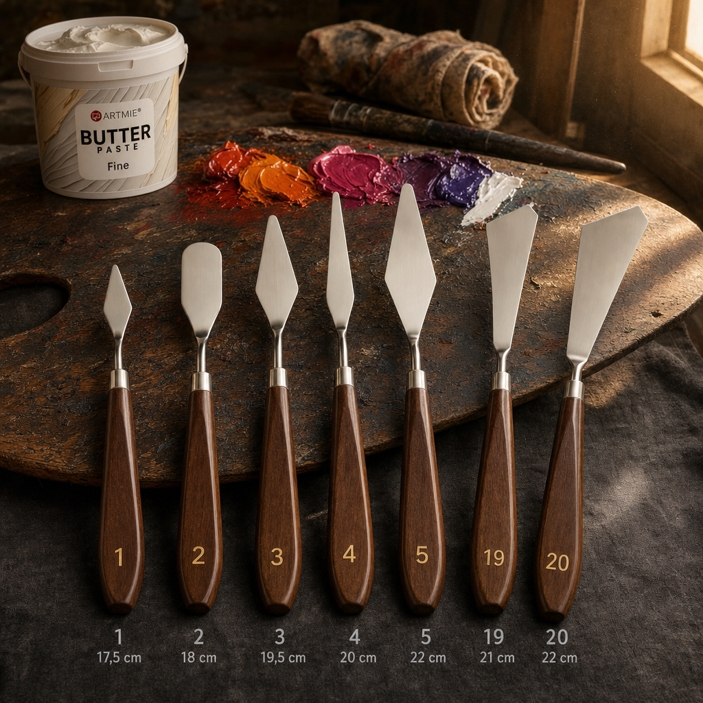 Cuțit de pictură artistic – nr. 20 spatulă lată oblică (22 cm)