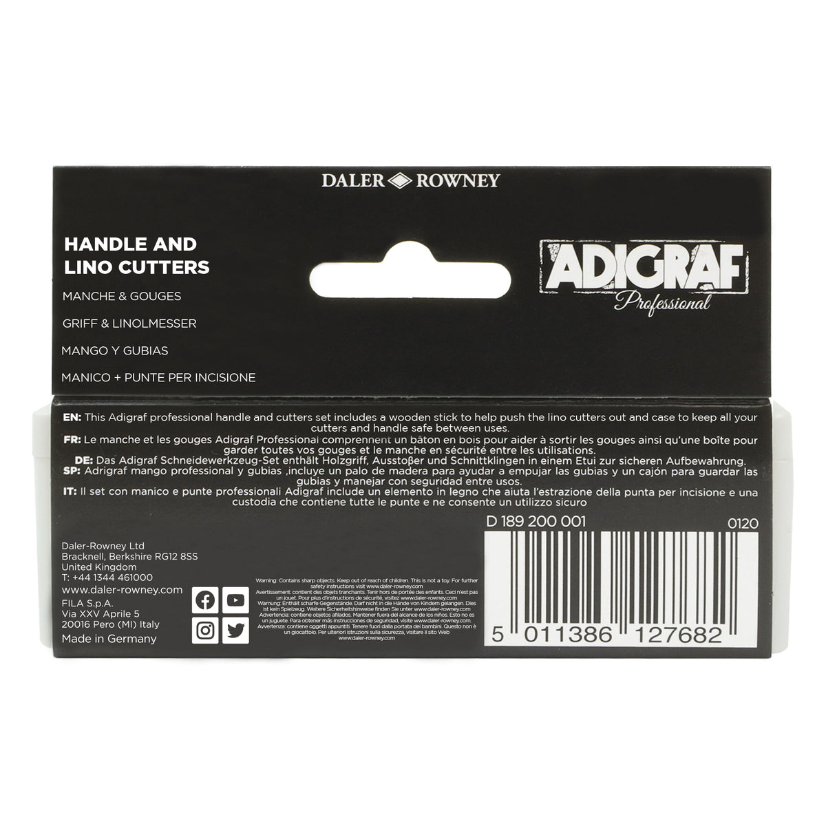 DALER ROWNEY Adigraf set profesional de dălți pentru linogravură 5 buc