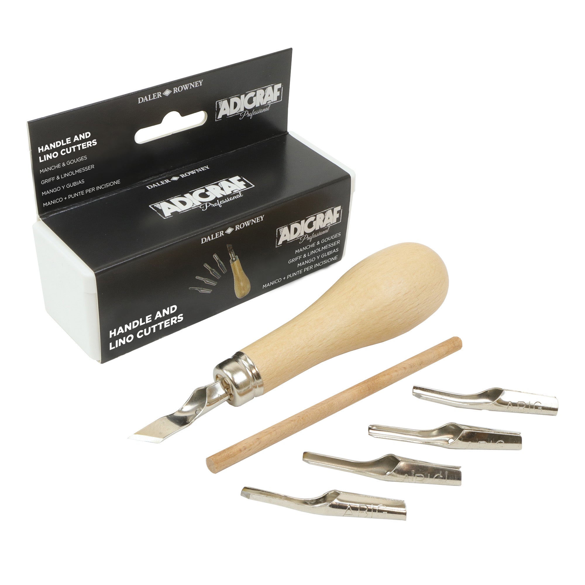 DALER ROWNEY Adigraf set profesional de dălți pentru linogravură 5 buc