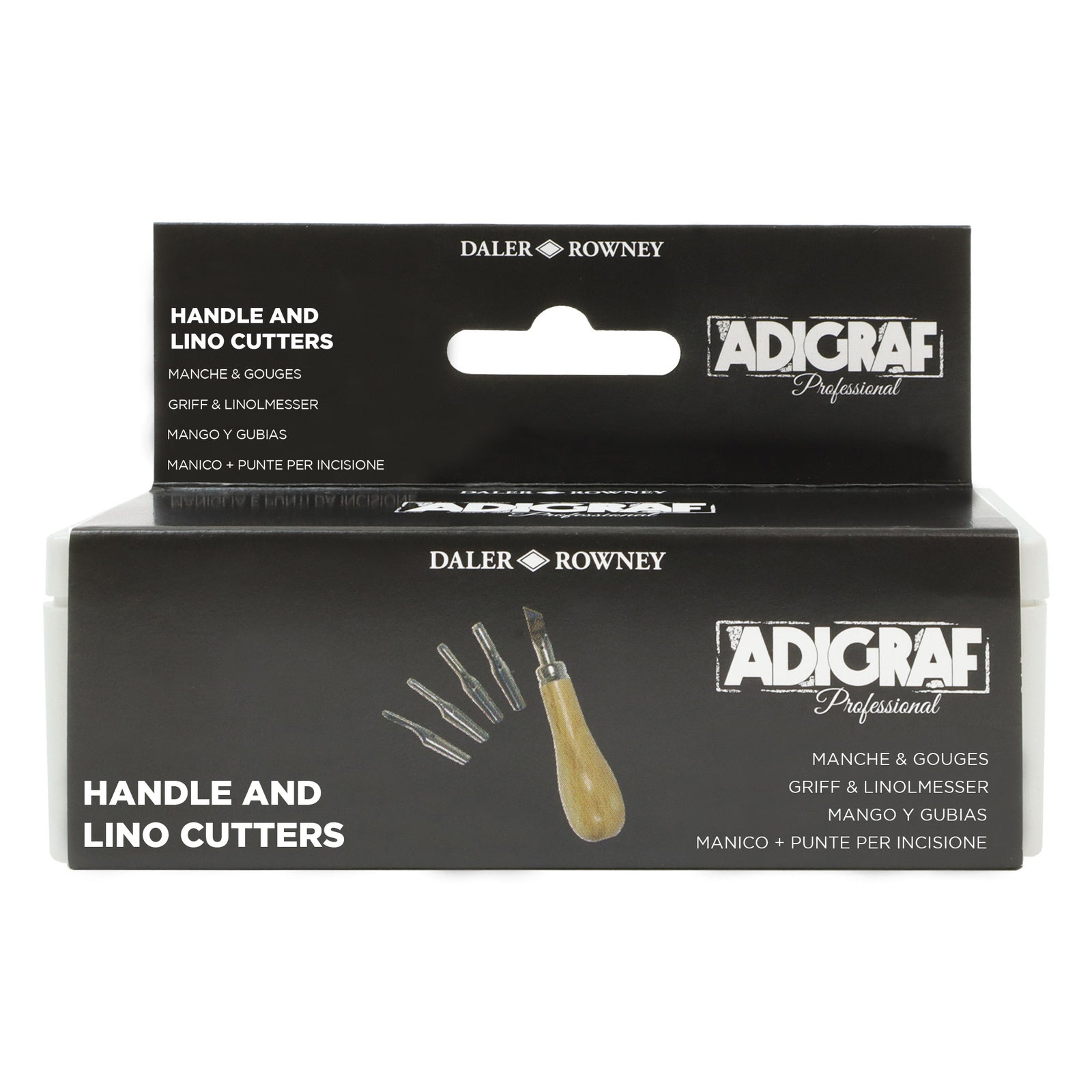 DALER ROWNEY Adigraf set profesional de dălți pentru linogravură 5 buc