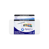 Set de călătorie acuarele DALER ROWNEY Aquafine 24 godete mici cu pensulă