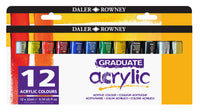 Set culori acrilice DALER ROWNEY Graduate 12 x 22 ml