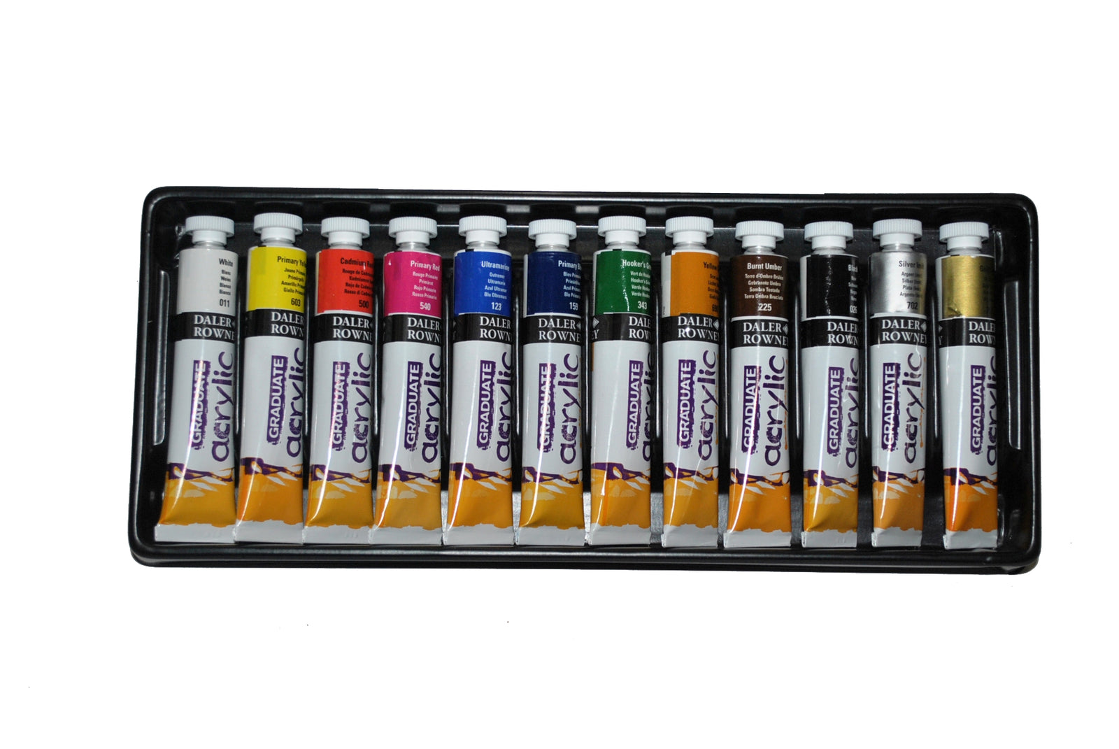 Set culori acrilice DALER ROWNEY Graduate 12 x 22 ml