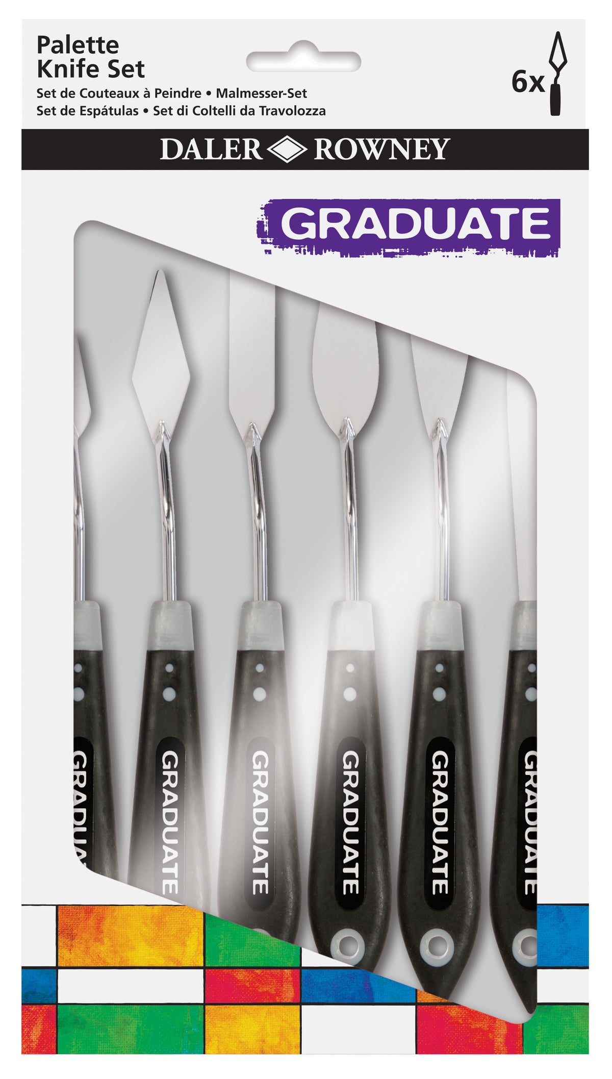 DALER ROWNEY Graduate set cuțite pentru pictură / spatule 6 buc