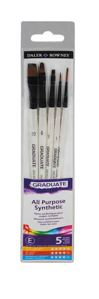Set pensule sintetice universale DALER ROWNEY Graduate – 5 buc