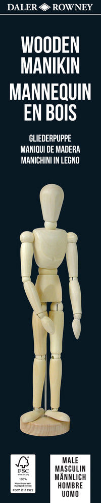 Manechin din lemn băiat DALER ROWNEY 30 cm