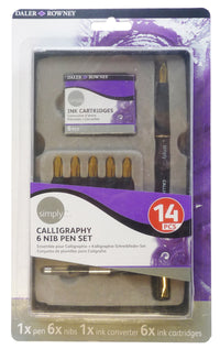 Set de caligrafie DALER ROWNEY Simply 14 piese cu accesorii