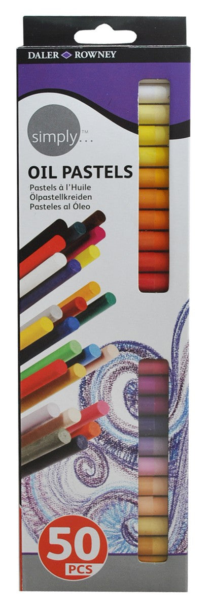 Pasteluri uleioase DALER ROWNEY Simply – set 50 buc