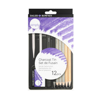 DALER ROWNEY D&R Simply set creioane și cărbune 12 buc