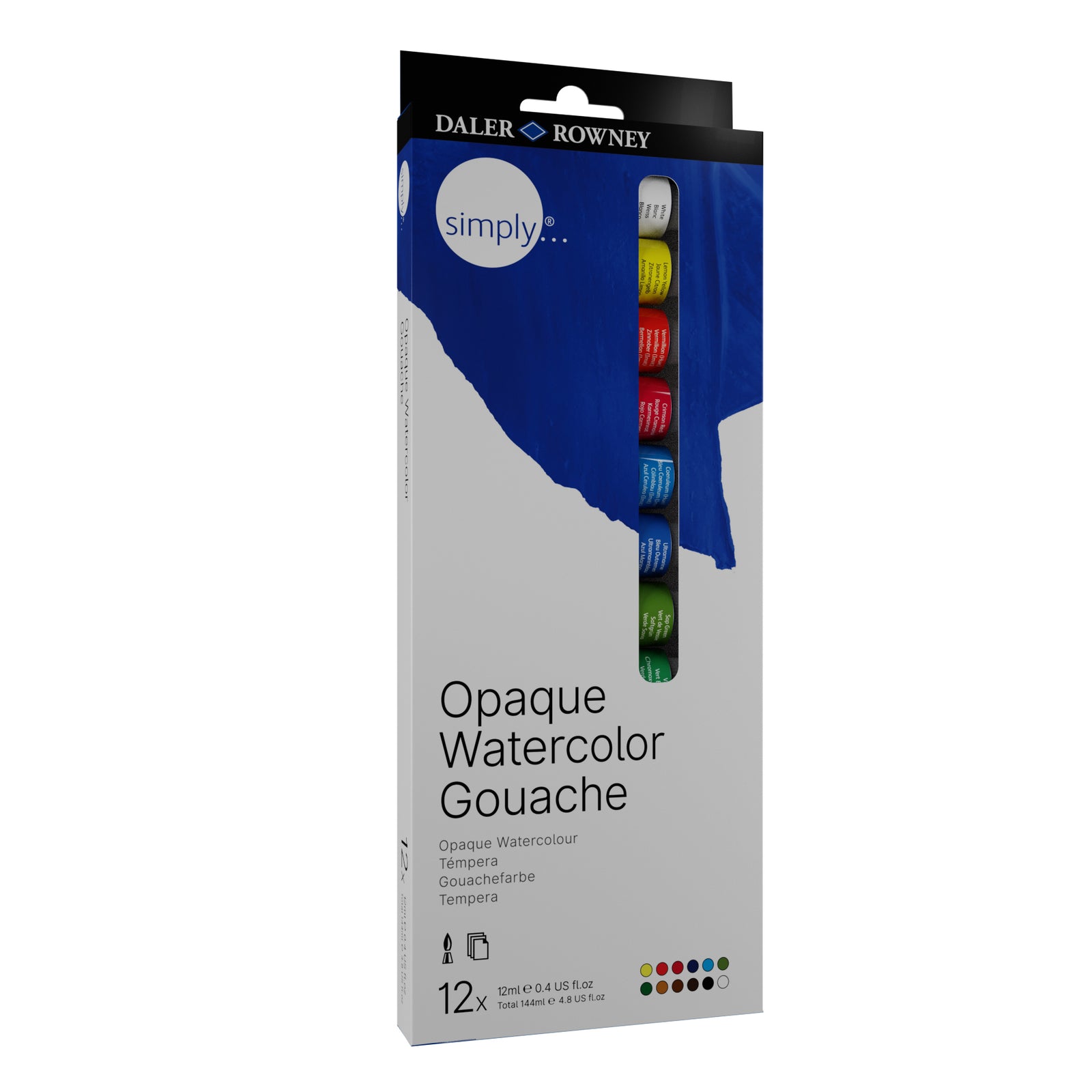 DALER ROWNEY Simply set culori guașă 12 x 12 ml