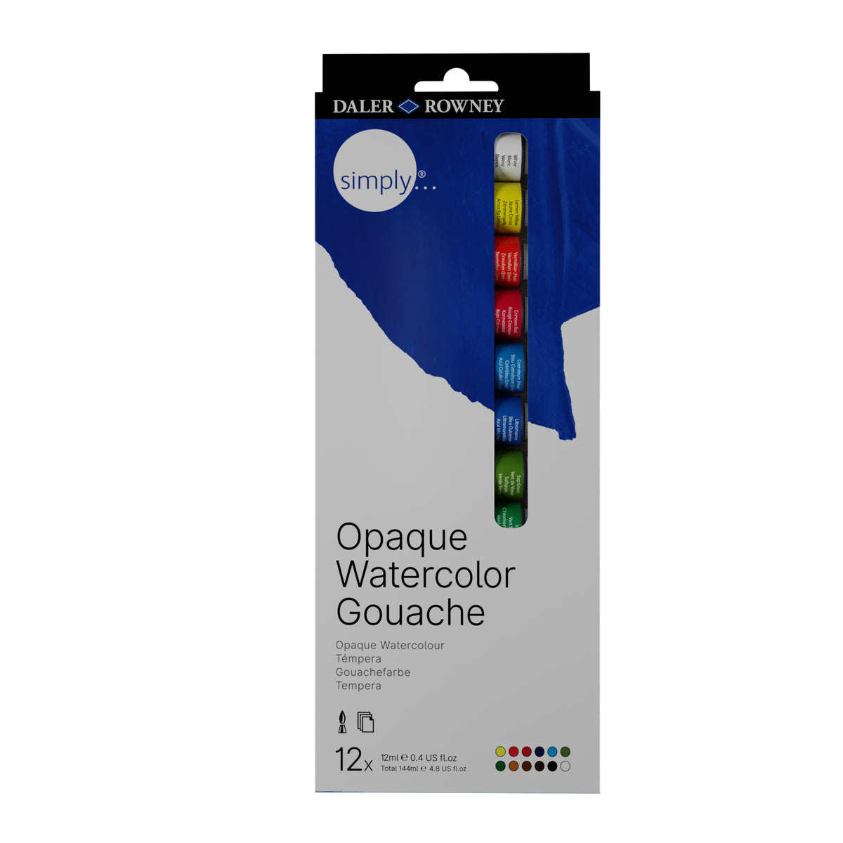 DALER ROWNEY Simply set culori guașă 12 x 12 ml