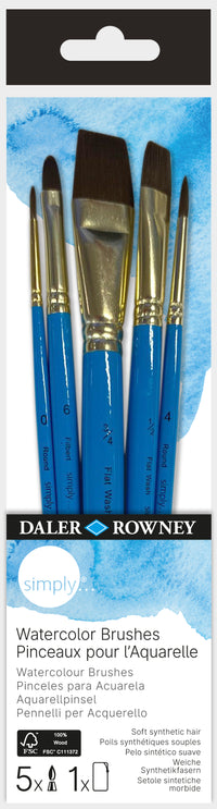 DALER ROWNEY Simply set pensule pentru acuarelă - 5 buc