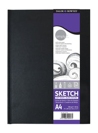 Caiet de schițe DALER ROWNEY Simply extra alb 100 g A4 54L legat tip carte