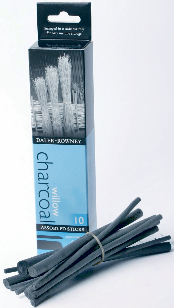Cărbune de desen DALER ROWNEY mărimi asortate 2-10 mm - 10 buc