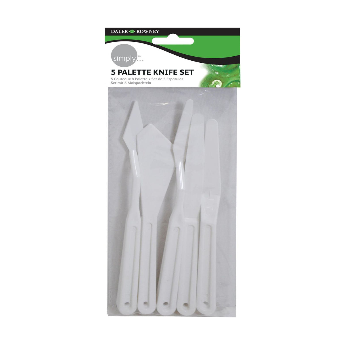 DALER ROWNEY D&R Simply set cuțite de pictură din plastic 5 buc