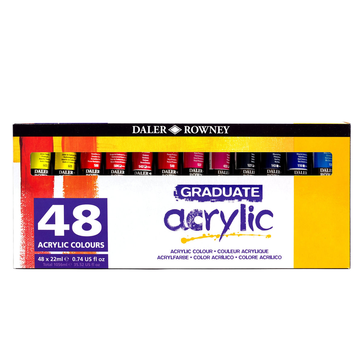 DALER ROWNEY Graduate set culori acrilice 48 x 22 ml