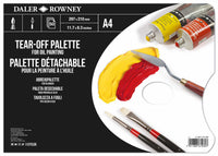 DALER ROWNEY paletă de unică folosință cu foi detașabile pentru ulei 35,5 x 25,4 cm, 50 file