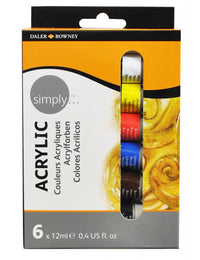 daler rowney set acrilic 6 x 12ml ro dlr126500006