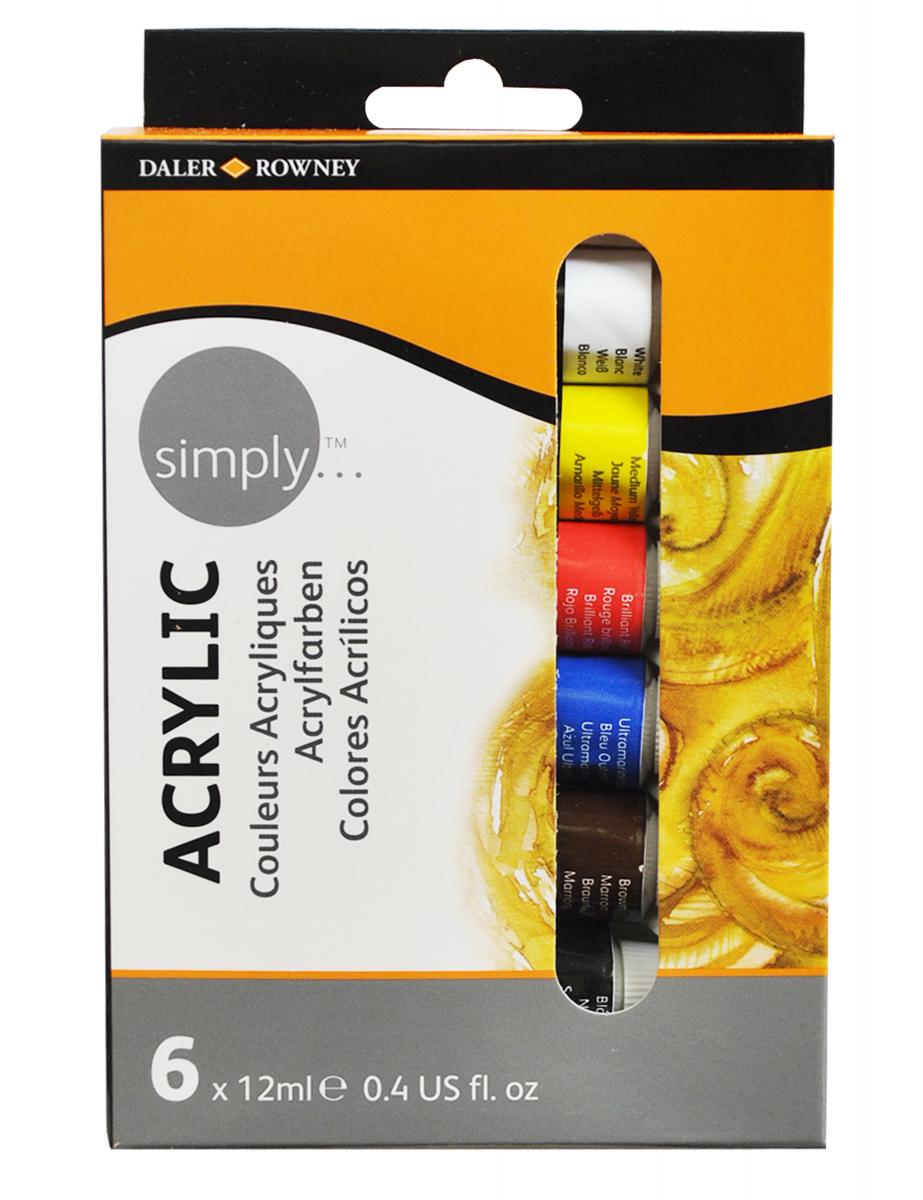 daler rowney set acrilic 6 x 12ml ro dlr126500006