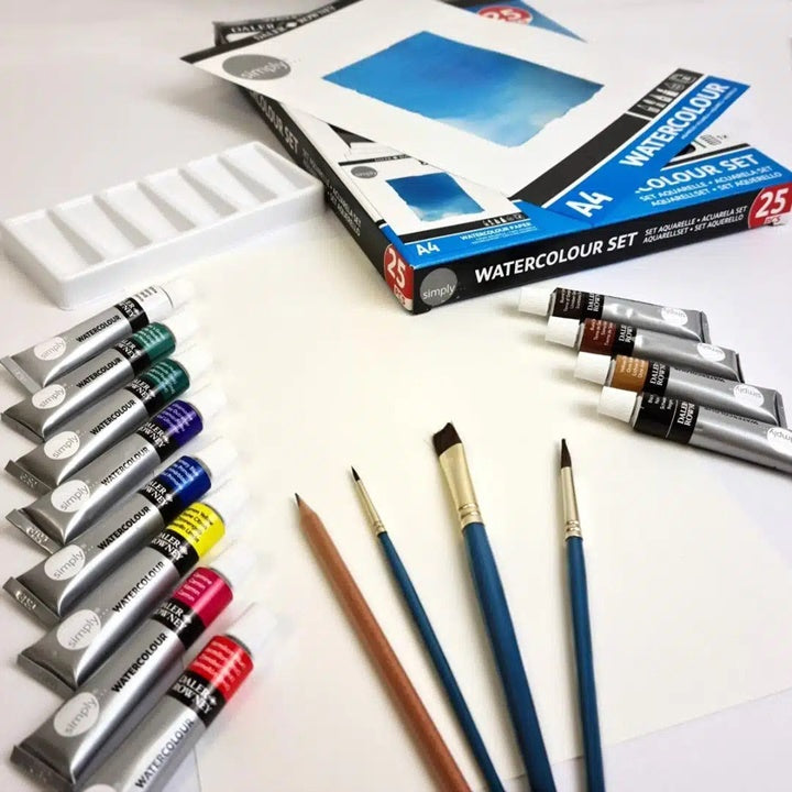 daler rowney set acuarela cu accesorii 25 buc ro dlr134500410