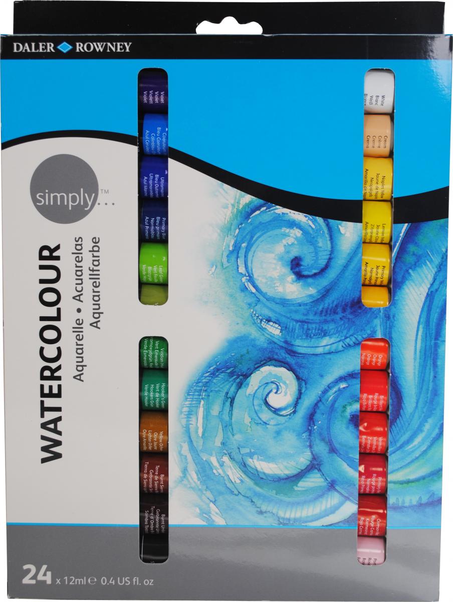 daler rowney set acuarele 24 x 12ml ro dlr134500124