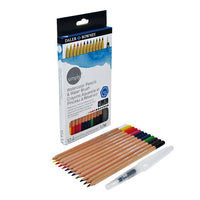 daler rowney set de 12 creioane acuarela cu pensula de apa ro dlr643250013