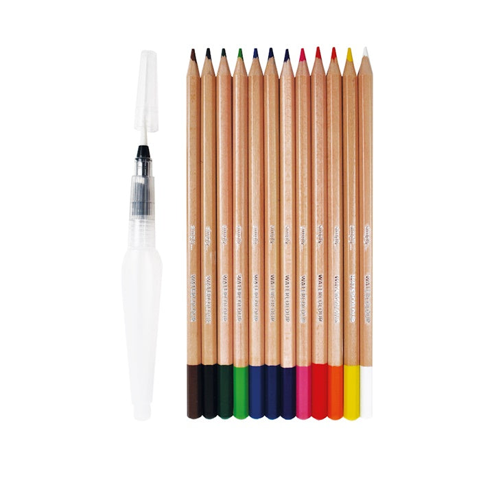 daler rowney set de 12 creioane acuarela cu pensula de apa ro dlr643250013