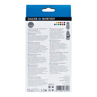 daler rowney set de 12 creioane acuarela cu pensula de apa ro dlr643250013