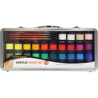 DALER ROWNEY Simply set culori acrilice 40 buc în servietă metalică