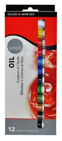 daler rowney simply set de culori ulei 12 x 12ml ro dlr118500100