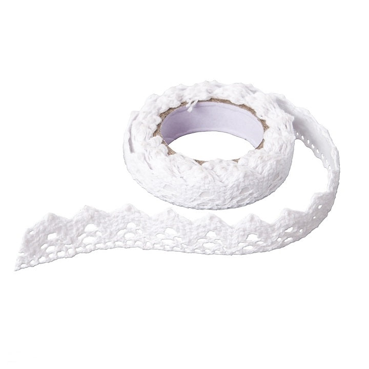 dantela adeziva din bumbac 1 8 m white ro dpcdpta 015