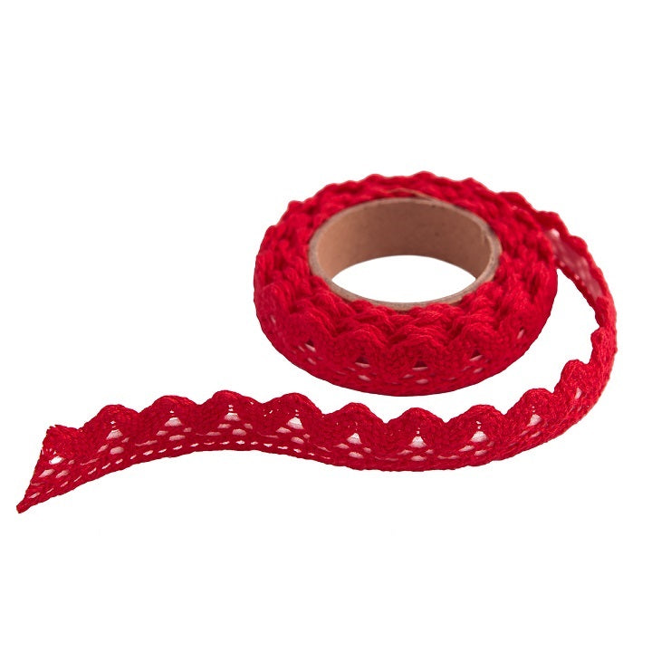 dantela autoadeziva din bumbac 1 8 m red ro dpcdpta 014