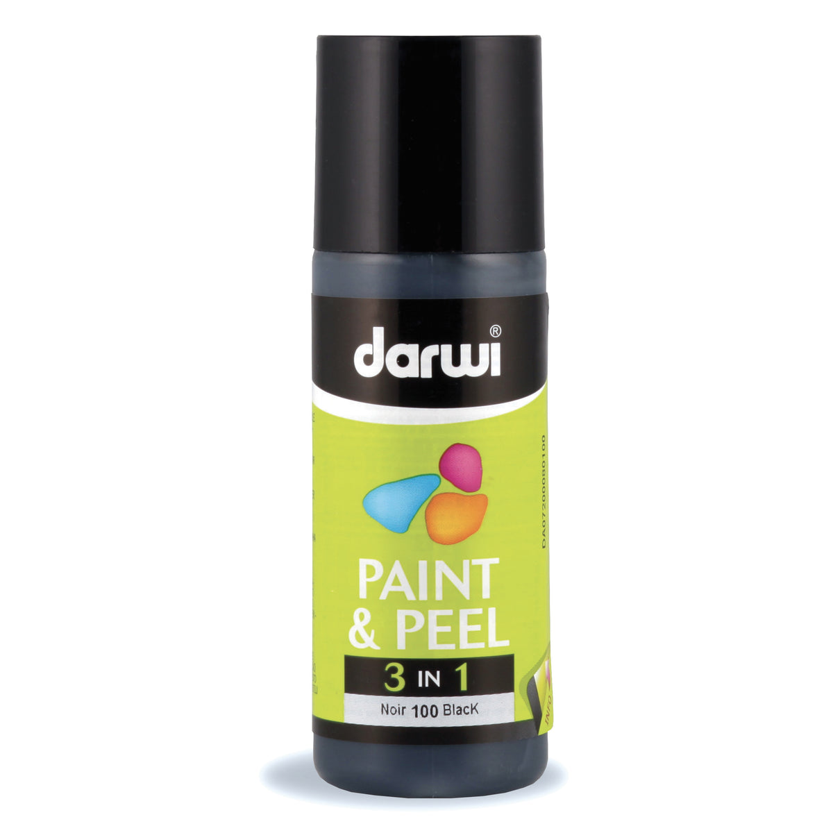 Vopsea detașabilă pentru sticlă DARWI Paint & Peel 3v1 80 ml – negru