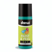 Vopsea detașabilă pentru sticlă DARWI Paint & Peel 3v1 80 ml – verde închis