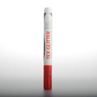 Markeri pentru textil DARWI TEX glitter 6ml – roșu carmin