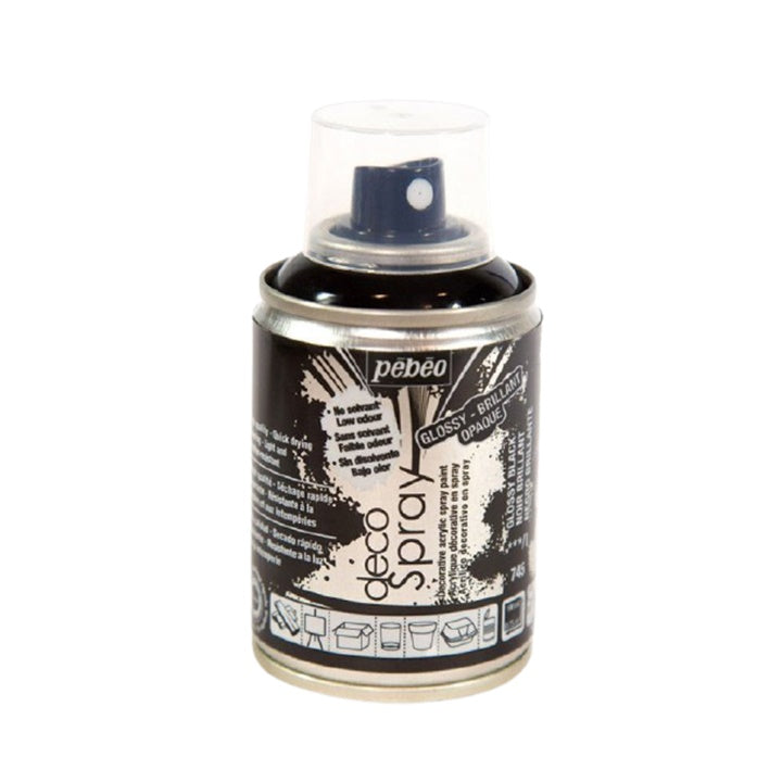 Spray decorativ Decospray Pebeo-100 ml – sclipicioasă negru