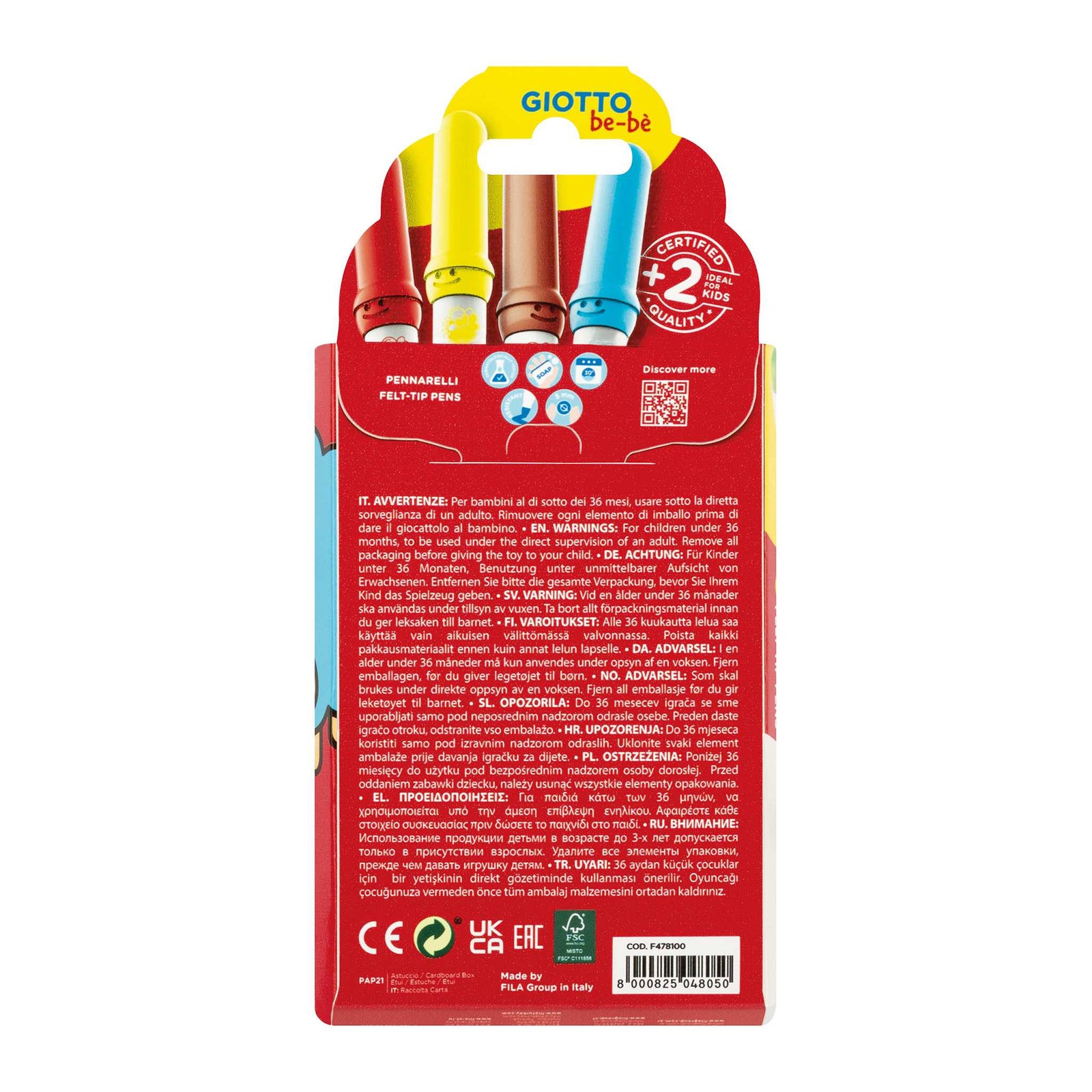 Carioci pentru copii GIOTTO be-bè 6 buc