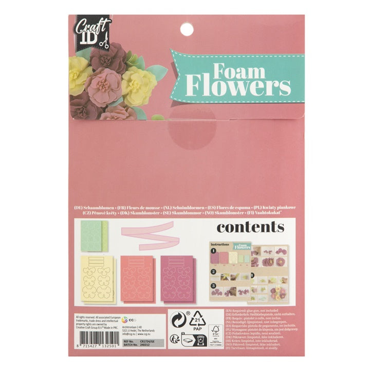 diy set de flori din spuma in maro galben 3pcs ro rmscr1724ge1