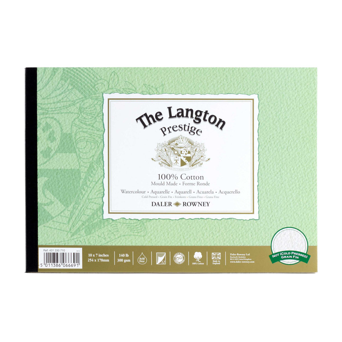 Bloc pentru acuarelă DALER ROWNEY Langton Prestige 300 g/m² – 12 file – 17,8 × 25,4 cm