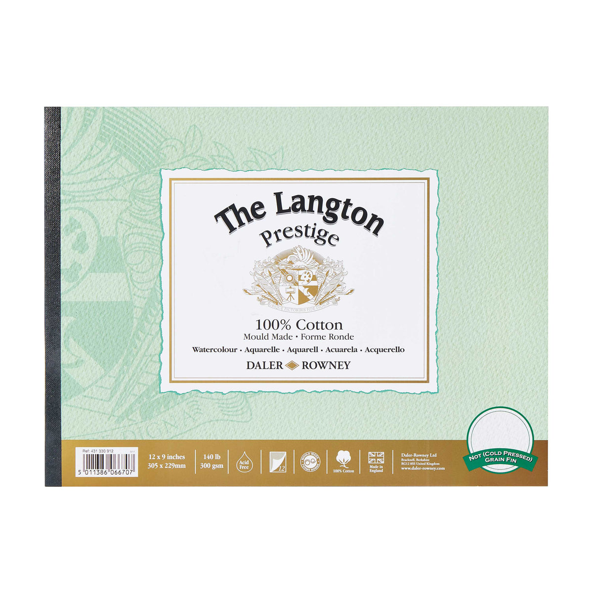 Bloc pentru acuarelă DALER ROWNEY Langton Prestige 300 g/m² – 12 file – 22,9 × 30,5 cm