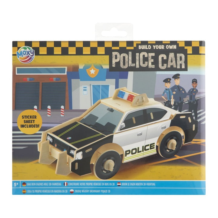 Puzzle 3D din lemn cu autocolante – Mașină de poliție