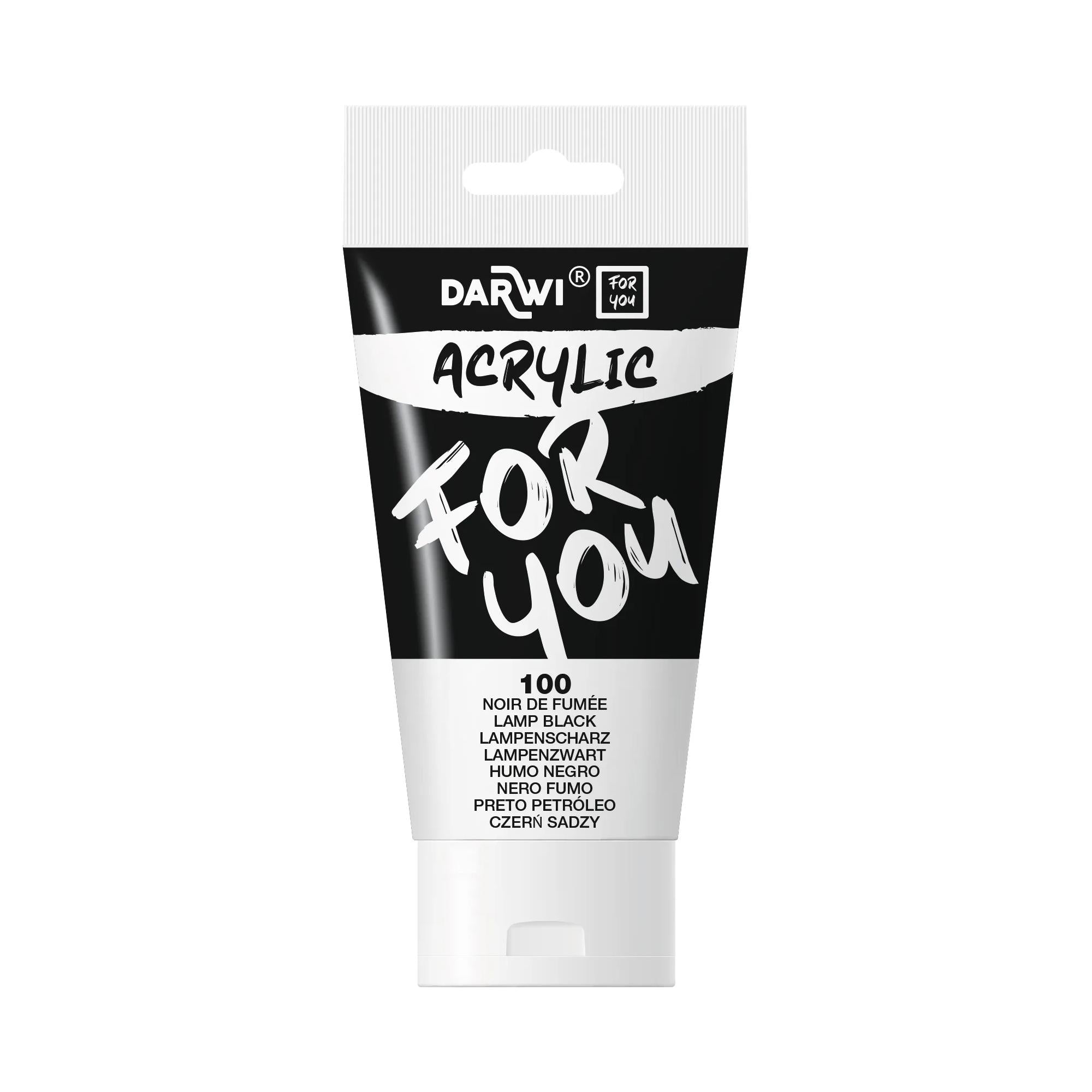 Vopsea acrilică DARWI Acryl 75 ml – Negru