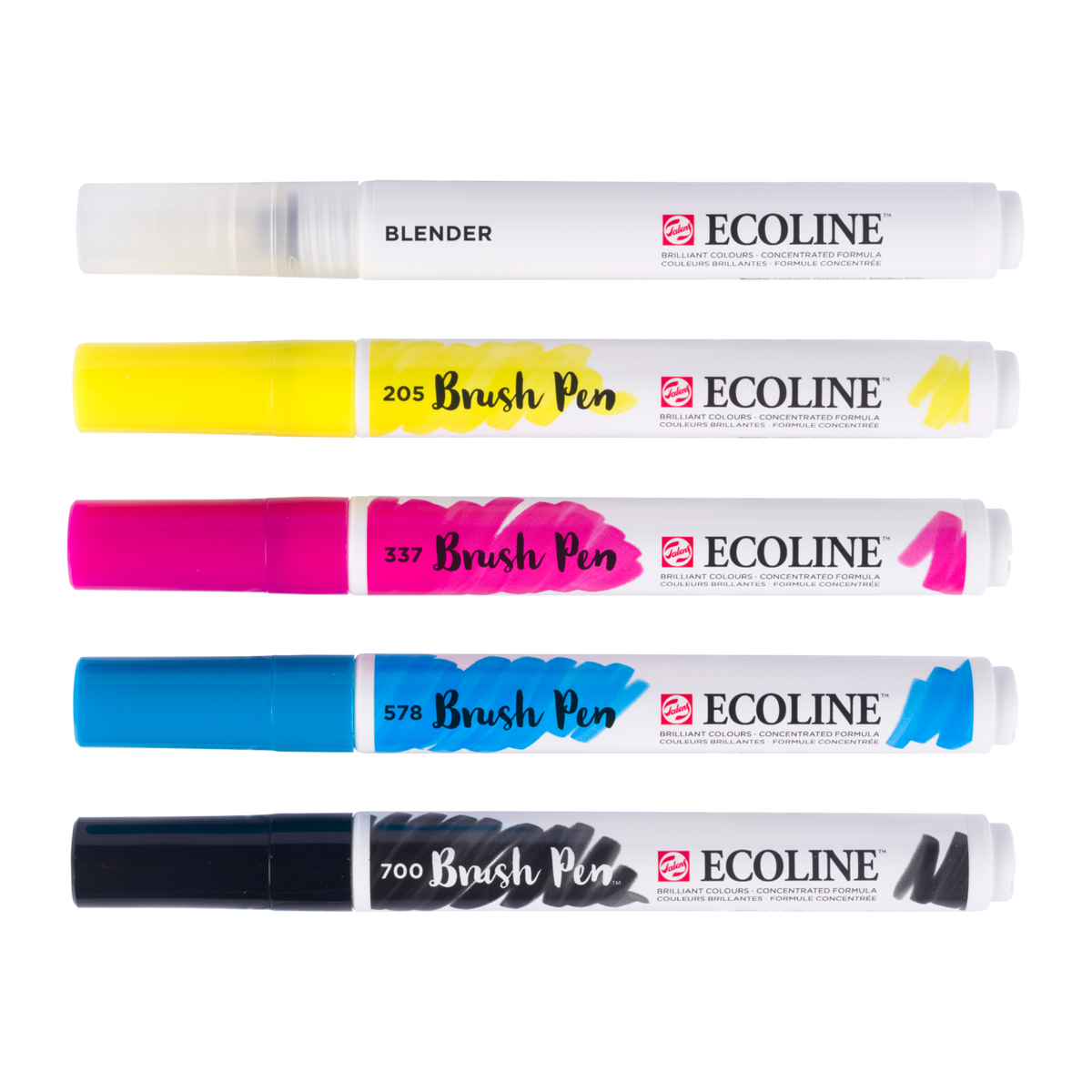 ROYAL TALENS Ecoline set carioci tip pensulă acuarelă PRIMARY 5 culori