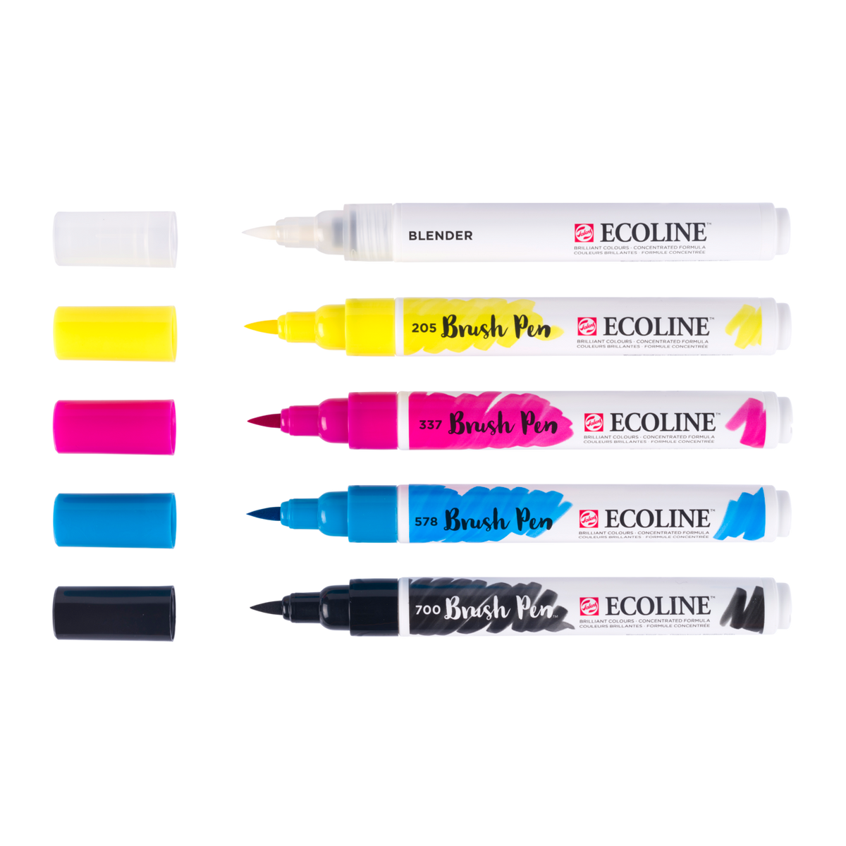 ROYAL TALENS Ecoline set carioci tip pensulă acuarelă PRIMARY 5 culori
