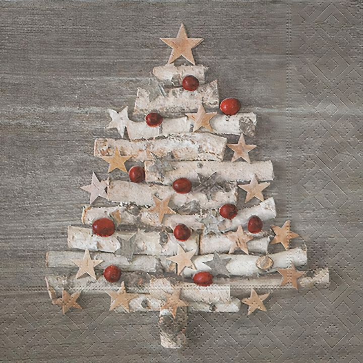 șervețele pentru decoupage brad de craciun natural 1 buc