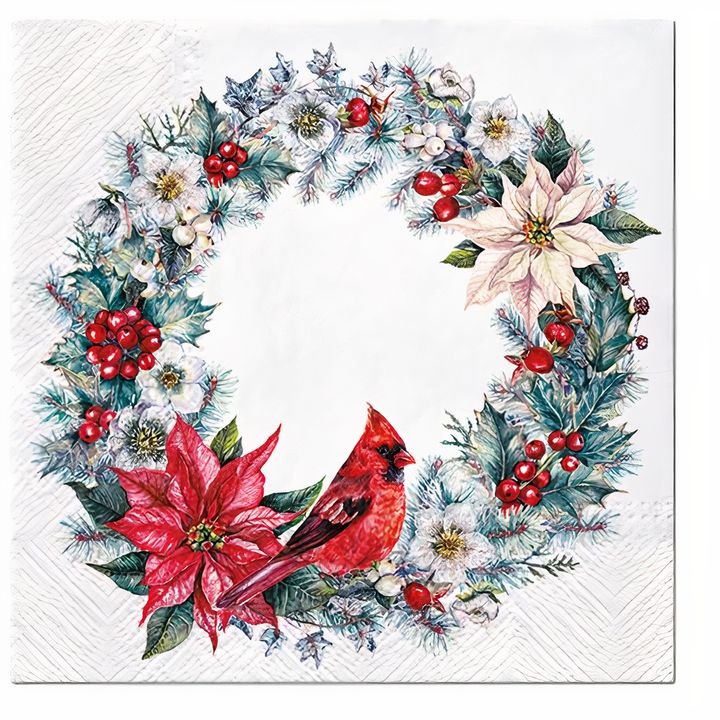 șervețele pentru decoupage coronița de advent inzapezita 1 buc